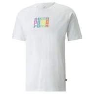 Koszulki męskie - Koszulka męska Puma MULTICOLOR GRAPHIC biała 84856602-XXL - miniaturka - grafika 1