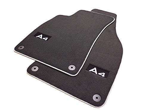 Audi 8E1061275PMNO tekstylne dywaniki premium przód czarny/srebrnoszary A4 2 sztuki