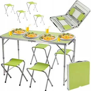 ZESTAW STOLIK STÓŁ TURYSTYCZNY SKŁADANY KEMPINGOWY DUŻY 4 KRZESŁA WALIZKA - Meble ogrodowe ZESTAW STOLIK STÓŁ TURYSTYCZNY SKŁADANY KEMPINGOWY DUŻY 4 KRZESŁA WALIZKA - Meble ogrodowe - miniaturka - grafika 1