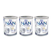 Mleko modyfikowane - Zestaw Nestle NAN Optipro Plus 2 HM-O, mleko następne dla niemowląt powyżej 6 miesiąca, 3 x 800 g - miniaturka - grafika 1