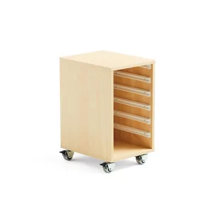 Kontenerek na pojemniki IDA, 1 moduł, 350x450x635 mm, brzoza - Meble do szkół i przedszkoli - miniaturka - grafika 1