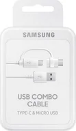 Kable USB - Kabel USB Samsung USB-A - microUSB + USB-C Biały SMG207WHT - miniaturka - grafika 1