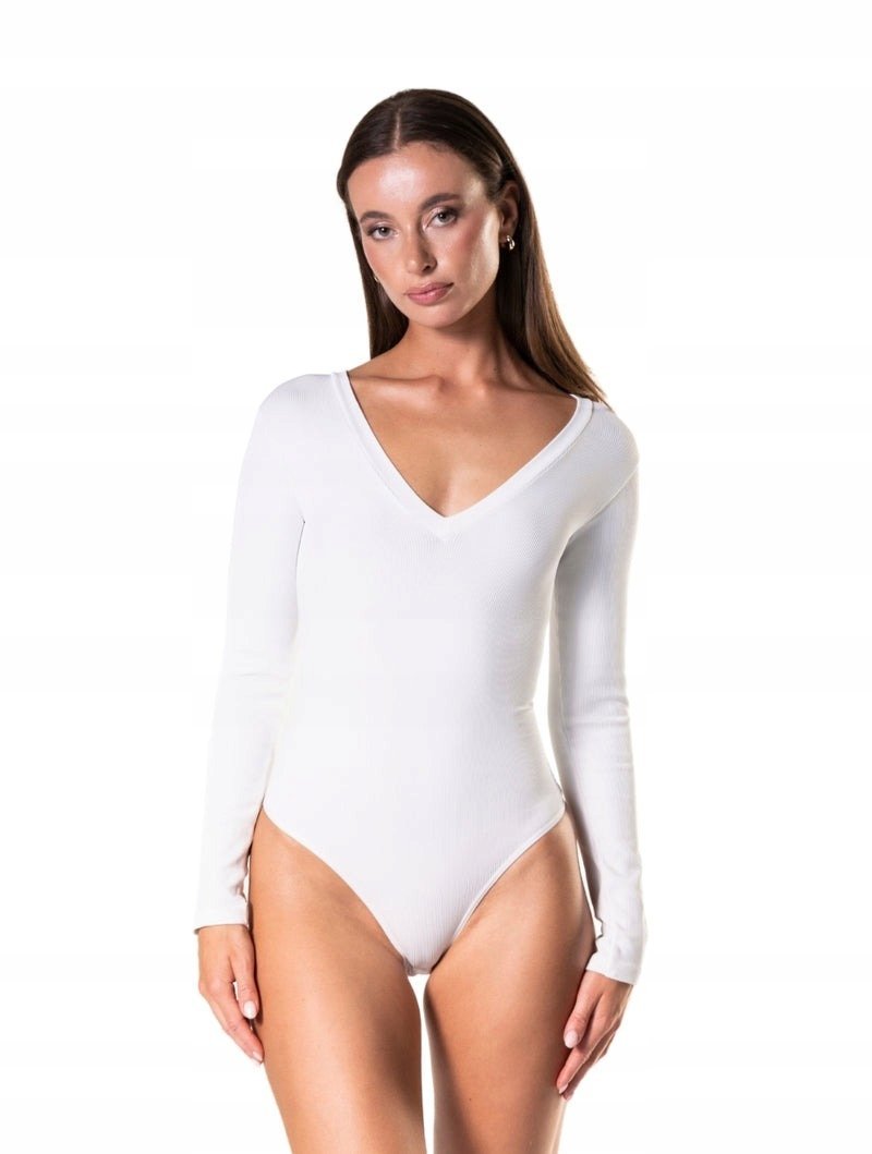 Body damskie z długim rękawem prążkowane Heyshape XL/XXL