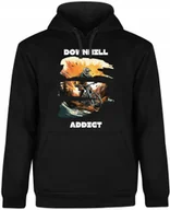 Bluzy męskie - BLUZA MĘSKA Z KAPTUREM NA ROWER MTB DOWNHILL PREZENT CZARNA R-L A277 - miniaturka - grafika 1