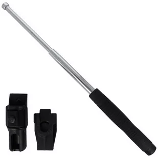 ESP - Hartowana pałka teleskopowa z kaburą - 18'' - Rękojeść ergonomiczna - Chrom - EXB-18HE CHR BH-54 - Pałki obronne - miniaturka - grafika 1