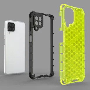 Honeycomb etui pancerny pokrowiec z żelową ramką Samsung Galaxy A22 4G zielony - Etui i futerały do telefonów - miniaturka - grafika 6