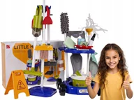 Zabawy w naśladowanie dorosłych - Ogromny Zestaw Sprzątający Dla Dzieci Wózek Mały Wózek Akcesoria - miniaturka - grafika 1