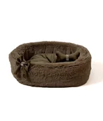 Legowiska dla psów - GO GIFT Kokardka brąz L - legowisko dla zwierząt - 55 x 52 x 18 cm - miniaturka - grafika 1