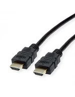 Kable - ROLINE Szybki kabel HDMI  z Ethernetem, TPE, czarny, 7,5 m - miniaturka - grafika 1