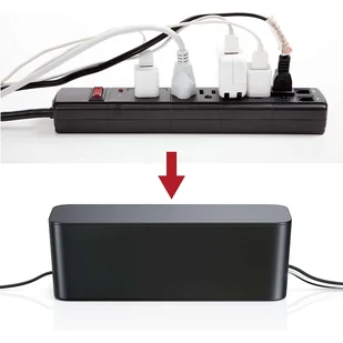 Organizer kabli biurkowy podłogowy pojemnik pudełko na kable listwy Alogy Box L 40cm duży Czarny - Części i akcesoria do laptopów - miniaturka - grafika 7