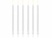 Dekoracje i nakrycia stołu na imprezę - Party Deco Świeczki urodzinowe białe - 14 cm - 12 szt. SCD-2-008 - miniaturka - grafika 1