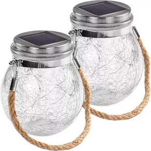 VOLTRONIC Zestaw okrągłych solarnych lamp 20 LED, 2 szt - Lampy ogrodowe - miniaturka - grafika 1