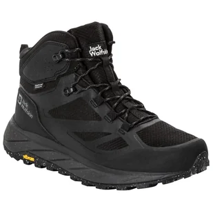 Męskie buty turystyczne Jack Wolfskin Terraventure Texapore Mid M Rozmiar butów (UE): 45,5 / Kolor: czarny/szary - Buty trekkingowe męskie - miniaturka - grafika 1