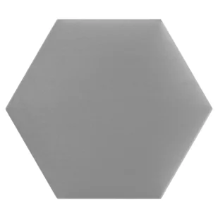 Panel Ścienny 3D Tapicerowany Heksagon 40X35 Cm Jasny Szary Welur - Panele ścienne i boazeria - miniaturka - grafika 1