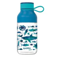 Shakery i bidony sportowe - Quokka Ice Kids with strap - Butelka na wodę z tritanu 430 ml z paskiem (Sea Animals) - miniaturka - grafika 1