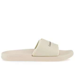 Klapki i japonki męskie - Klapki Calvin Klein Slide Monogram TPU YM0YM00361-0K9 - beżowe - grafika 1