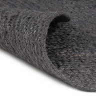 Dywany - vidaXL Ręcznie robiony dywan z juty, okrągły, 180 cm, ciemnoszary - miniaturka - grafika 1