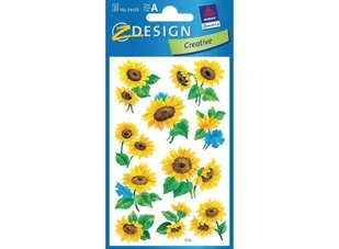 Avery Zweckform Naklejki Z-DESIGN z kwiatami-słonecznik 30szt. /54103/ ZW904 - Zabawki kreatywne - miniaturka - grafika 5