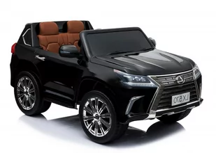 Import SUPER-TOYS SUPER-TOYS LEXUS LX-570 LAKIER MIĘKKIE KOŁA MIĘKKIE SIEDZENIE PEŁNA OPCJA 2X12V/LX570  DK-LX570-LAKIER-CZARNY - Jeździki dla dzieci - miniaturka - grafika 1