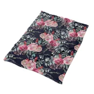 Koce - Do wnętrz pluszowy pled kocyk Kwiaty i liście eco, Fabricsy - miniaturka - grafika 1