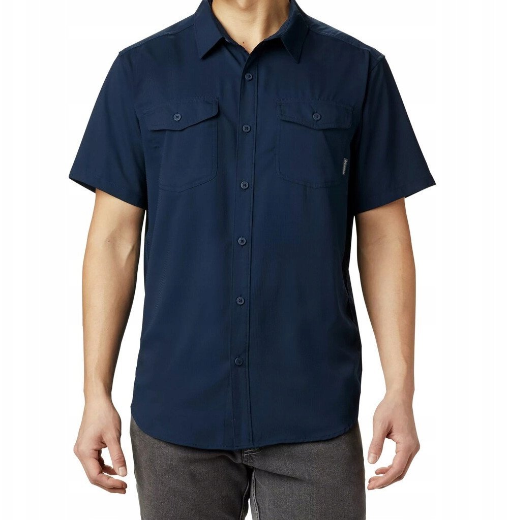 Columbia Utilizer II Solid Short Sleeve Shirt 1577762464 Granatowe XL