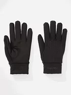 Rękawiczki - Marmot Męskie rękawiczki Connect Liner Glove, ciepłe i wodoodporne rękawiczki do ekranów dotykowych, polarowe rękawiczki turystyczne, wiatroszczelne rękawiczki z palcami, czarne, M - miniaturka - grafika 1