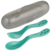 Sztućce dla dzieci - Canpol Zestaw bezpiecznych sztućców dla dzieci w etui 12m+ - miniaturka - grafika 1