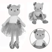 Maskotki i pluszaki - MASKOTKA PLUSZOWA KOTEK KICIA BALETNICA SZARA 40CM - miniaturka - grafika 1