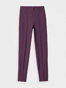 Damskie legginsy basic 4F 4FRAW24TTIGF225 - fioletowe - Spodnie sportowe damskie - miniaturka - grafika 1