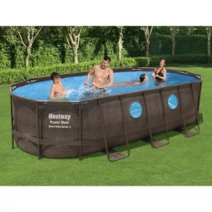 Lumarko Basen owalny Power Steel Swim Vista Series, 549x274x122 cm - Baseny ogrodowe - miniaturka - grafika 1