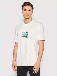 Koszulki męskie - Selected Homme T-Shirt Denton 16083430 Biały Relaxed Fit - grafika 1