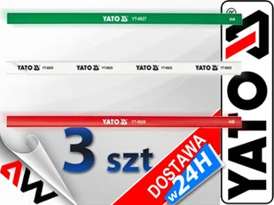 Yato Ołówek stolarski, biały hb, 144 szt. (YT-6925) - Sprzęt geodezyjny - miniaturka - grafika 1