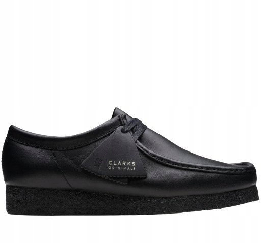 CLARKS CZARNE PÓŁBUTY DAMSKIE Z NATURALNEJ SKÓRY LICOWEJ 42 I2B