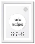 Ramki na zdjęcia - RAMKA NA ZDJĘCIA 29,7x42 cm A3 ramki biała drewniana - miniaturka - grafika 1