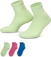 Skarpetki damskie - Nike Everyday Plus Cushioned skarpety (3 pary), wielokolorowe, SX6890-969, L - miniaturka - grafika 1