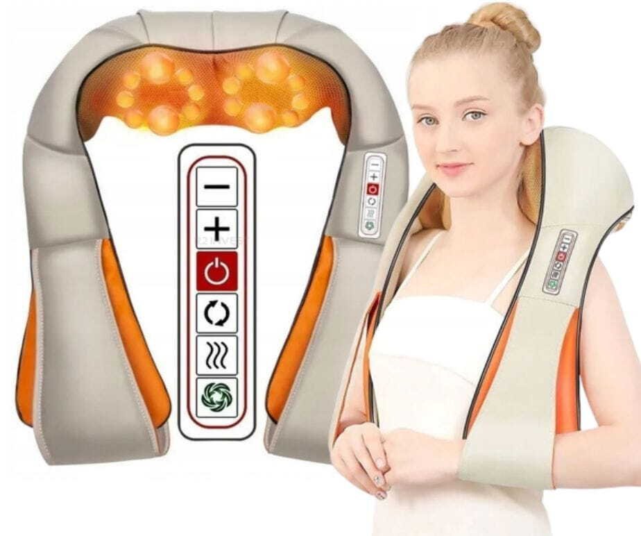 QIKtech Uniwersalny masażer szyi i karku z 2 głowicami M01 0,2kg