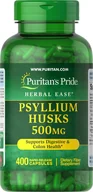 Odchudzanie i oczyszczanie - Puritan's Pride, Psyllium Husks, Łuski nasion 500 mg, 400 kaps. - miniaturka - grafika 1