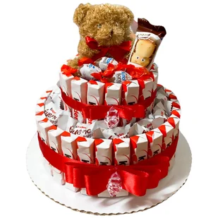 Zestaw prezentowy Tort piętrowy Kinder Prezent na Urodziny Dla Dziecka - Zestawy upominkowe - miniaturka - grafika 1