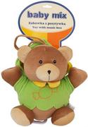 Karuzele dla niemowląt - Baby Mix Tk/P/1034-0700 Pozytywka Pluszowa Miś W Zielonym Kubraczku 46552 - miniaturka - grafika 1