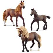 Klocki - Schleich Horse Club - Zestaw figurek konie rasy paso, figurki zwierząt dla dzieci 3 szt. - miniaturka - grafika 1