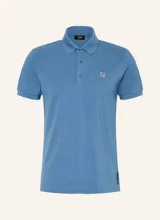 Fendi Koszulka Polo Z Piki Regular Fit blau - Moda i Uroda OUTLET - miniaturka - grafika 1