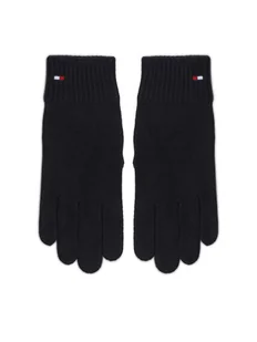 Tommy Hilfiger Rękawiczki Damskie Essential AW0AW16435 Czarny - Rękawiczki - miniaturka - grafika 1