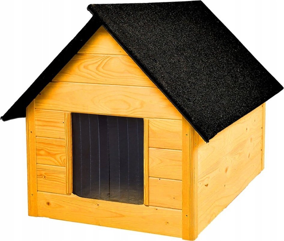 BUDA DLA PSA KOTA OCIEPLANA DWUSPADOWA XL WOODOK LEGOWISKO KOLOR SOSNA