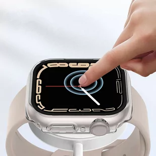 Obudowa ochronna z szkłem Alogy Protector Case 2w1 nakładka etui do Apple Watch 7/8 45mm Przezroczysta - Akcesoria do smartwatchy - miniaturka - grafika 4