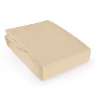 Prześcieradła - Nieprzemakalne prześcieradło Jersey 80x200 z gumką SG beżowe Darymex Darymex - miniaturka - grafika 1