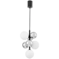 Lampy sufitowe - NOWOCZESNA LAMPA WISZĄCA CZARNA SAONA W7 - miniaturka - grafika 1
