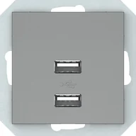 Gniazdka elektryczne - Harry Potter SOCKET USB 2PL GREY USB-3.4A-02 QR1000 - miniaturka - grafika 1