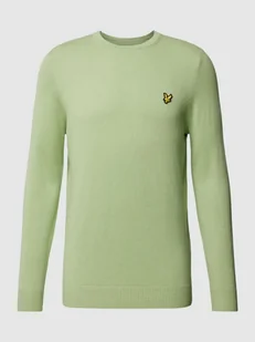Sweter z dzianiny z naszywką z motywem - Swetry męskie - miniaturka - grafika 1