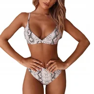 Stroje kąpielowe - STRÓJ KĄPIELOWY DWUCZĘŚCIOWY KOSTIUM BIKINI PANTERKA FIGI WYSOKI STAN L 40 - miniaturka - grafika 1