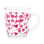 Kubki - Kubek szklany Toronto z serduszkami 350 ml - miniaturka - grafika 1